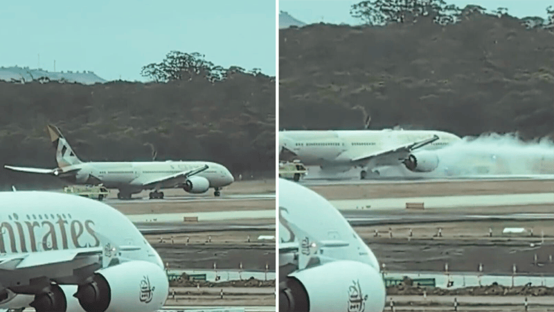 墨尔本机场一波音客机起飞失败：时速300公里时两轮胎爆裂<strong></p>
<p>有币网</strong>，机长“紧急刹停”