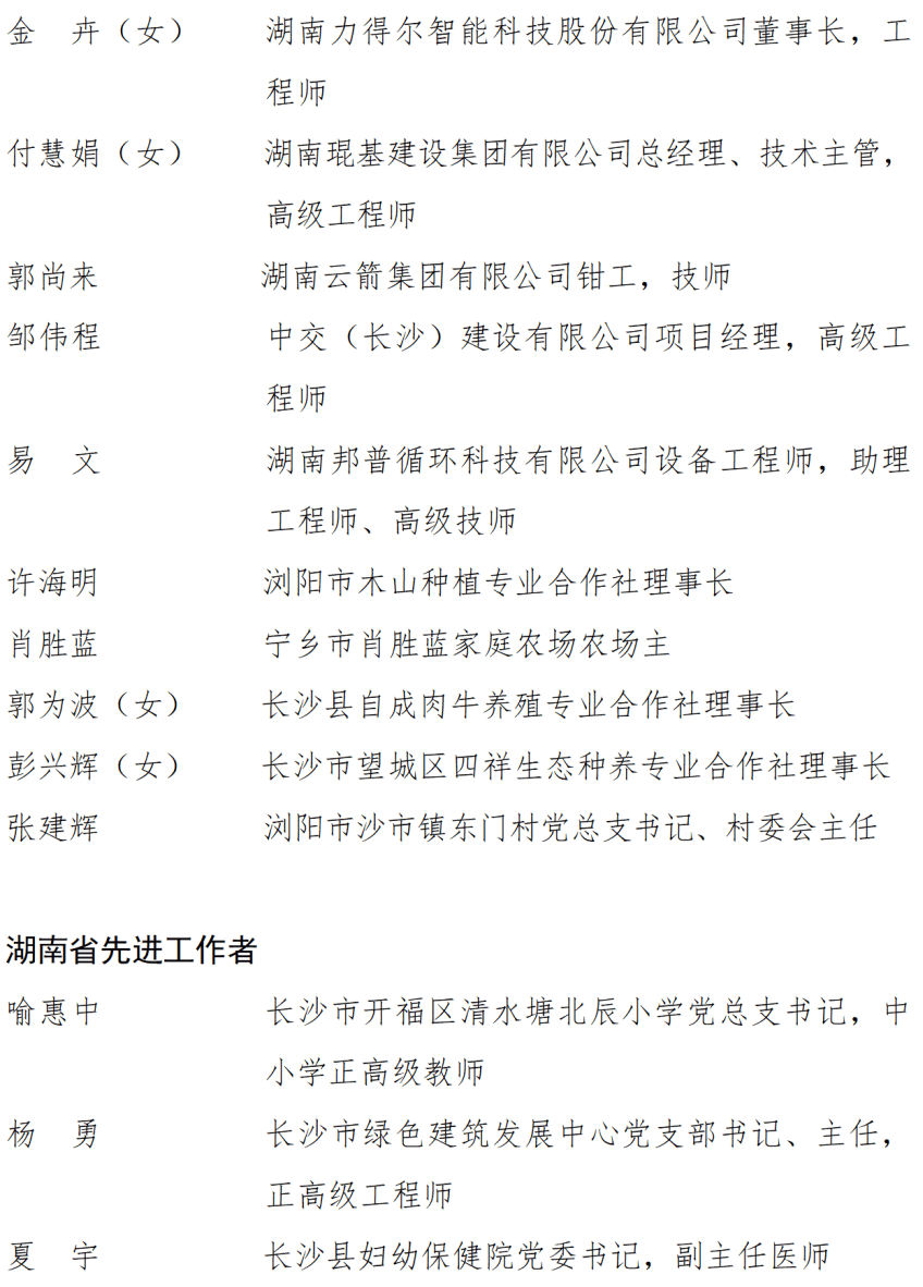 中共湖南省委湖南省人民政府关于表彰湖南省劳动模范和先进工作者的决定