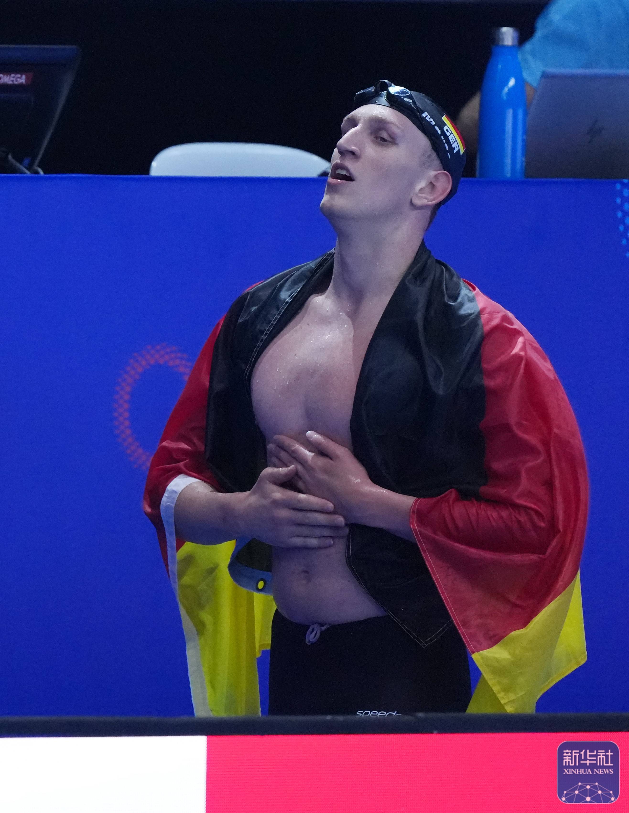 游泳世锦赛丨德国选手夺男子400米自由泳冠军 中国选手张展硕获第五名