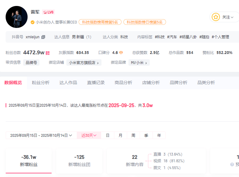 小米汽车直播间遭网暴<strong></p>
<p>币安binance</strong>,雷军抖音账号半个月掉粉30万