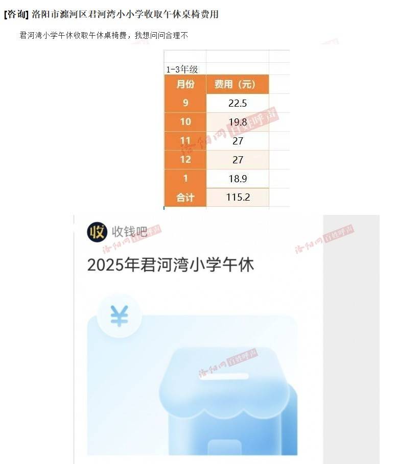 河南洛阳一小学收“午休费”一学期115元<strong></p>
<p>BLUR币</strong>,教体局:午休椅按天收费,将退费